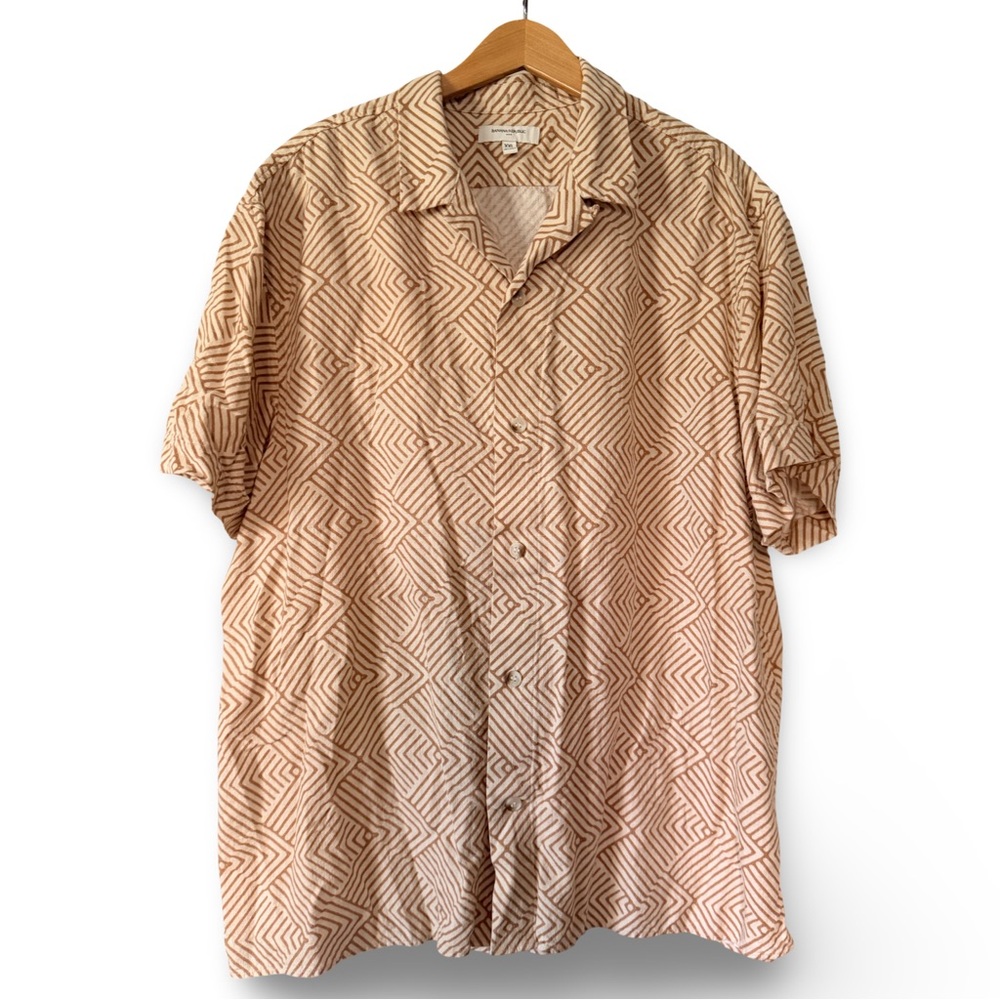 Banana Republic Men’s Button Down Linen Short Sleeve Shirt 2X